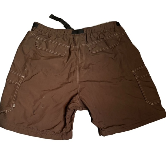 REI Men's Cargo Shorts Khaki Hiking Outdoor Belted Size XXL Pockets EUC Nylon - Picture 4 of 11